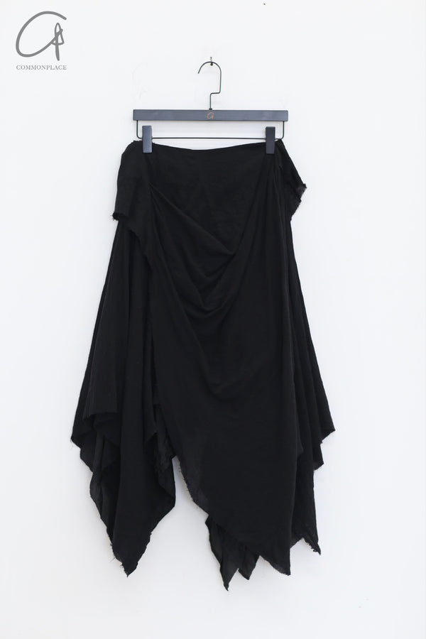 marc le bihan pleated wool skirt 2585 black